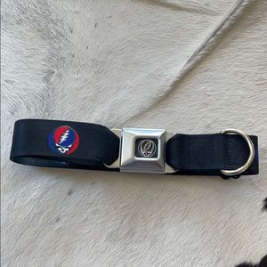 Steal Your Face Black Seat Belt Buckle Dog Collar